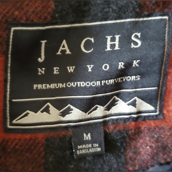Jachs New York Mens Lined Flannel Wool Blend Overshirt Jacket - Size M - EUC - Picture 6 of 10
